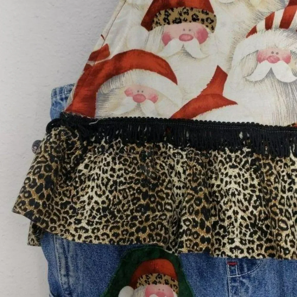 Baby Gap Santa Design Girls 12-18 Months Denim Overalls‎